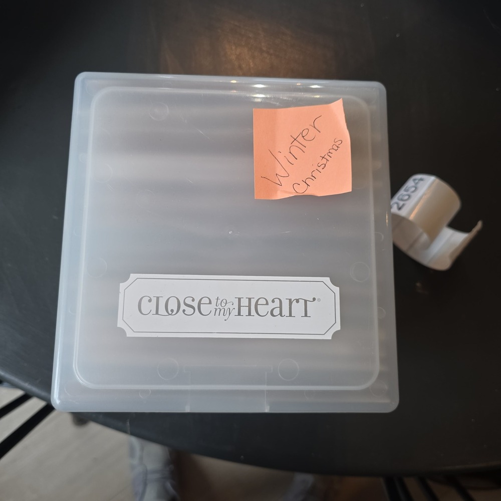 Close To My Heart 14 Winter Christmas Clear Stamp Sets with CTMH Storage Case